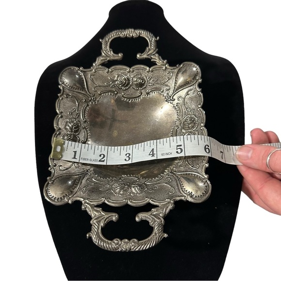 Godinger Silver Art Co Silver Plates Candy Nut Trinket Dish 9x6” Footed Handles - Picture 10 of 14